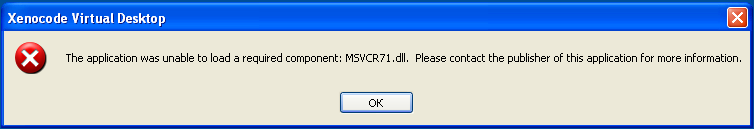 Not Found msvcr71.dll